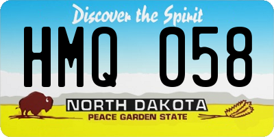 ND license plate HMQ058