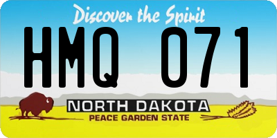 ND license plate HMQ071