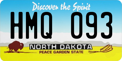 ND license plate HMQ093