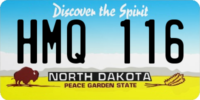 ND license plate HMQ116