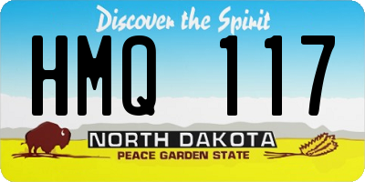 ND license plate HMQ117