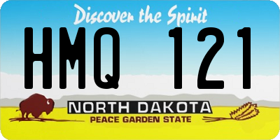 ND license plate HMQ121