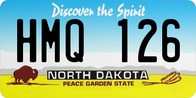 ND license plate HMQ126