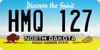 ND license plate HMQ127