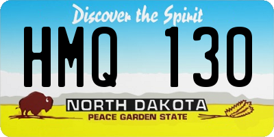 ND license plate HMQ130