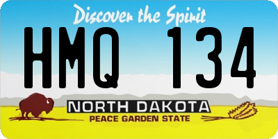 ND license plate HMQ134