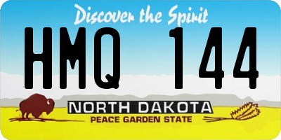 ND license plate HMQ144