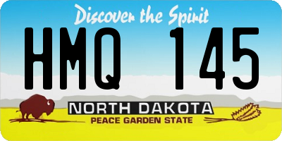 ND license plate HMQ145