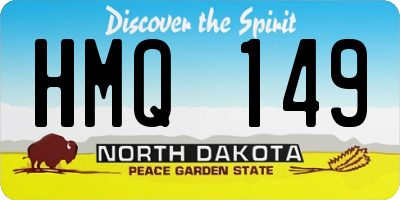 ND license plate HMQ149