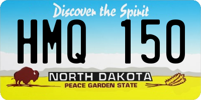 ND license plate HMQ150