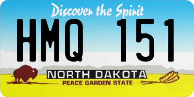 ND license plate HMQ151
