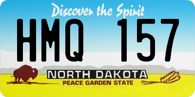 ND license plate HMQ157