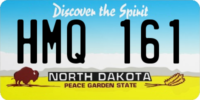 ND license plate HMQ161