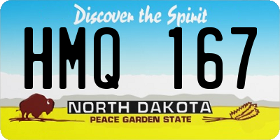 ND license plate HMQ167