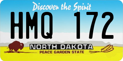 ND license plate HMQ172