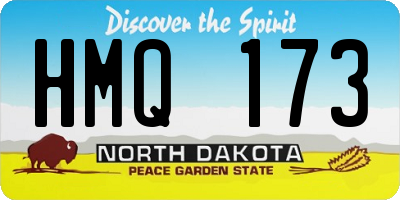 ND license plate HMQ173