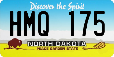 ND license plate HMQ175