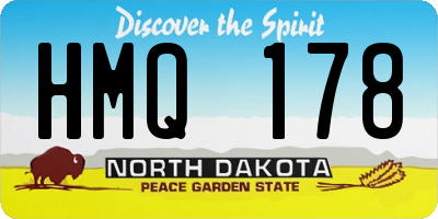 ND license plate HMQ178