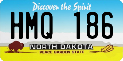 ND license plate HMQ186