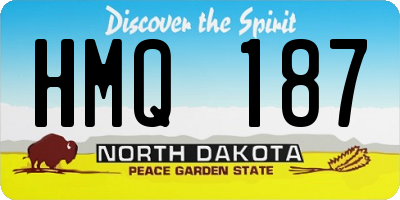 ND license plate HMQ187