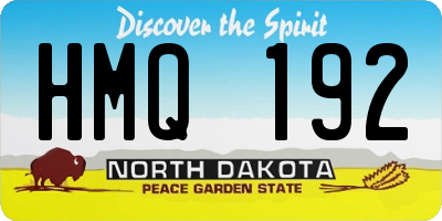 ND license plate HMQ192
