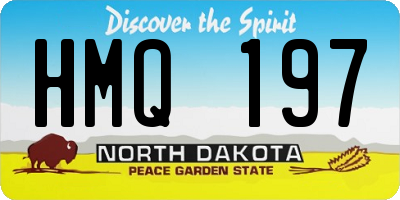 ND license plate HMQ197