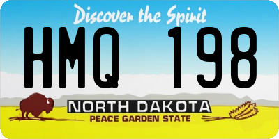 ND license plate HMQ198