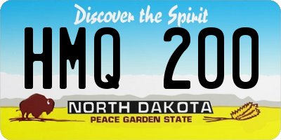 ND license plate HMQ200