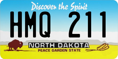 ND license plate HMQ211