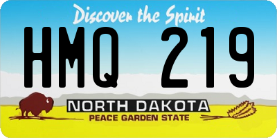 ND license plate HMQ219