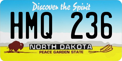 ND license plate HMQ236