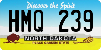 ND license plate HMQ239