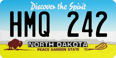 ND license plate HMQ242