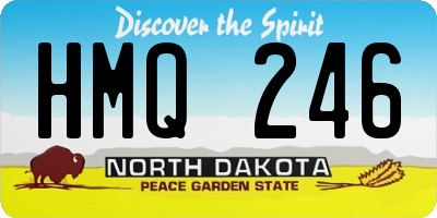 ND license plate HMQ246
