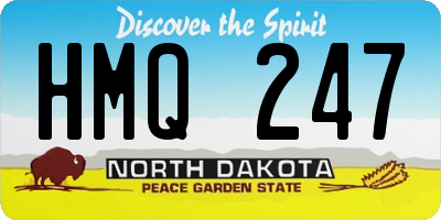 ND license plate HMQ247