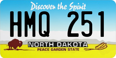 ND license plate HMQ251