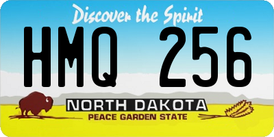 ND license plate HMQ256