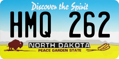 ND license plate HMQ262