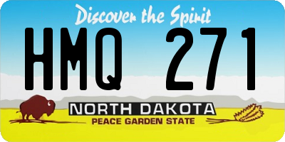 ND license plate HMQ271