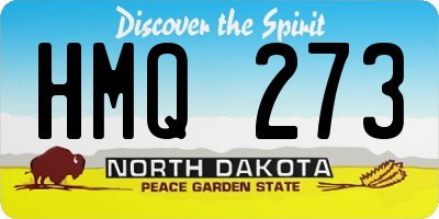 ND license plate HMQ273
