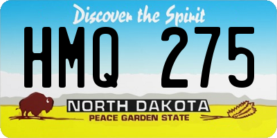 ND license plate HMQ275