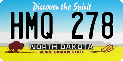 ND license plate HMQ278