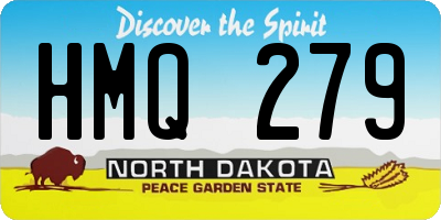 ND license plate HMQ279