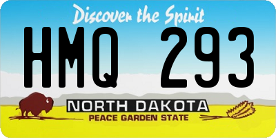 ND license plate HMQ293