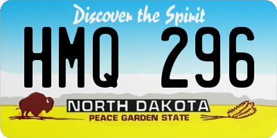 ND license plate HMQ296