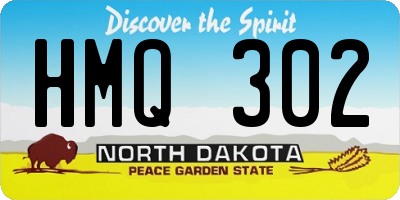 ND license plate HMQ302