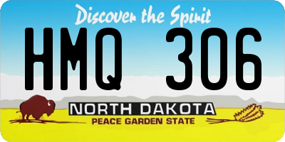 ND license plate HMQ306