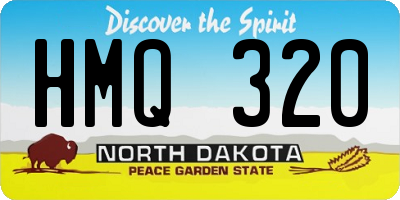 ND license plate HMQ320