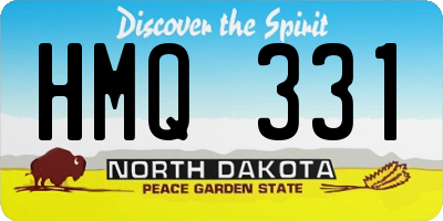ND license plate HMQ331