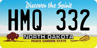 ND license plate HMQ332